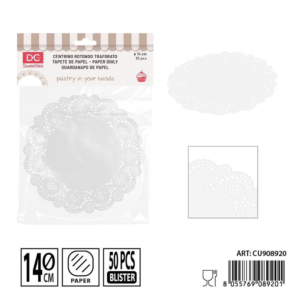 Papel para pasteles redondo 14 cm 25PZ - Accesorios de repostería
