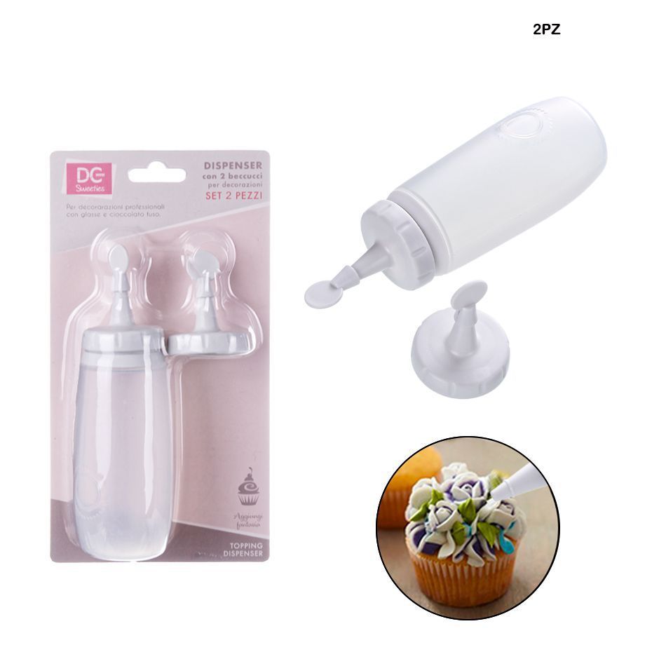 Pluma escritura silicona para alimentos + 2 boquillas - Utensilios de repostería