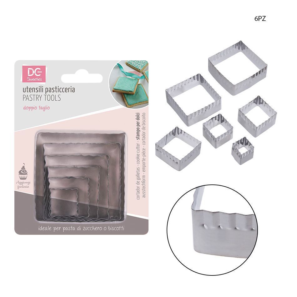 Set de moldes de pastel 2.8-3.2-4.1-5-6-6.8cm H2.5 6pz - Utensilios de repostería