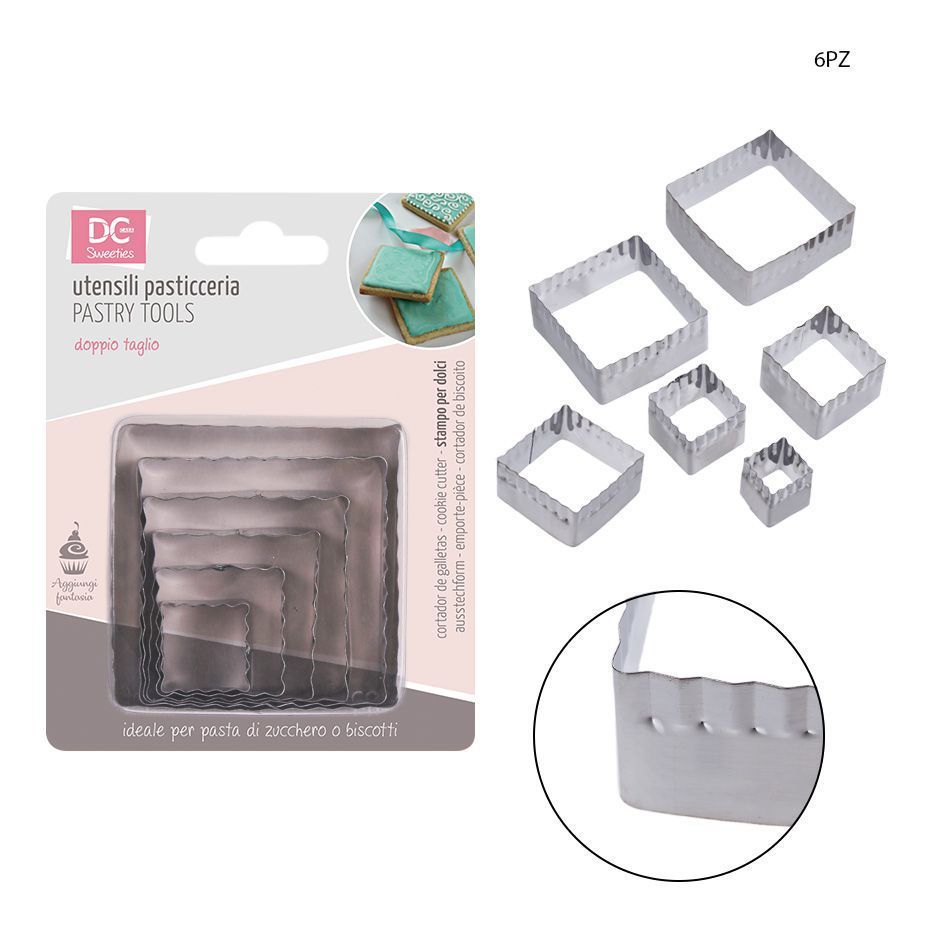 Set moldes para repostería 2.8-3.2-4.1-5-6-6.8cm h2.5 6pz para hornear