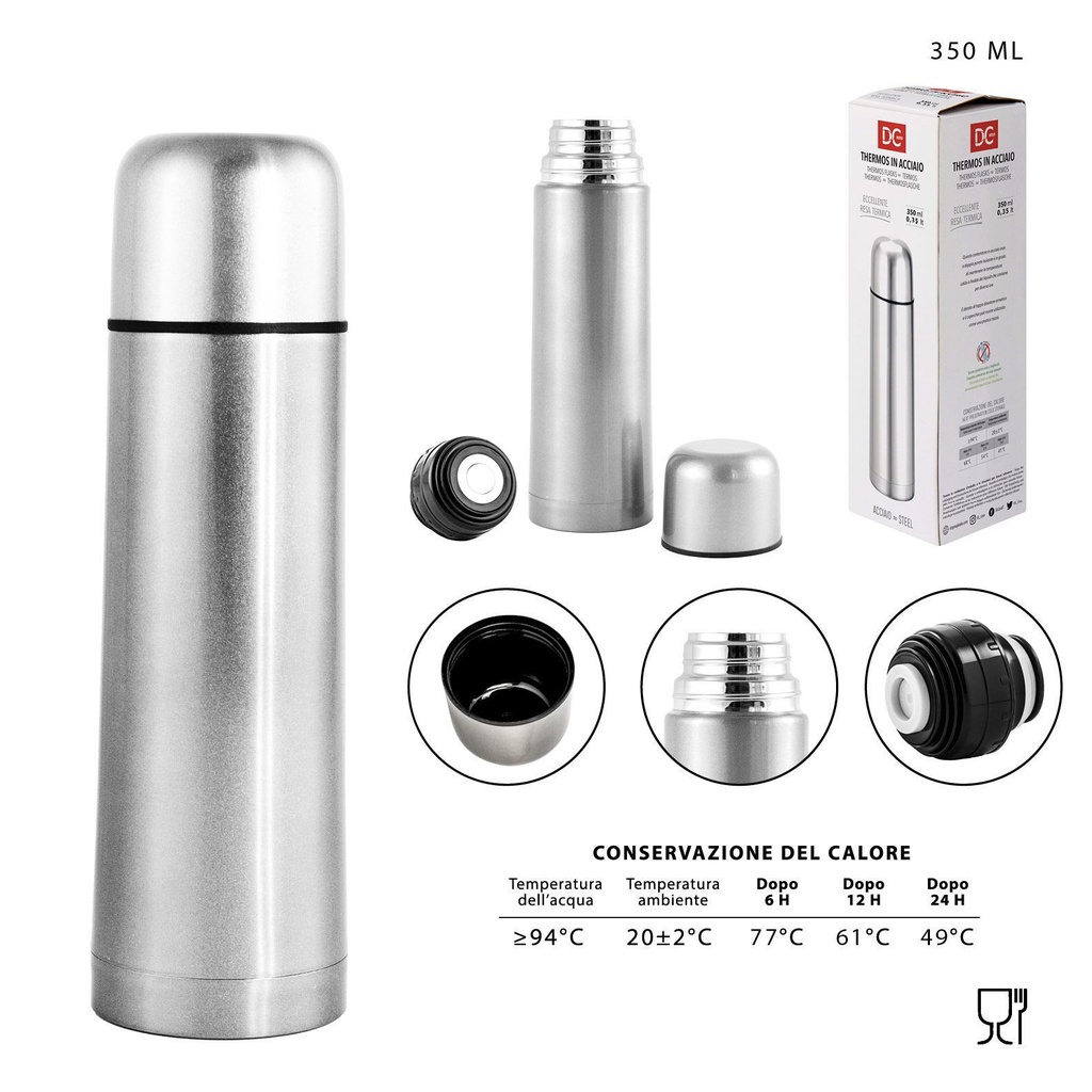 Botella térmica de acero inoxidable 350ml - Utensilios de cocina