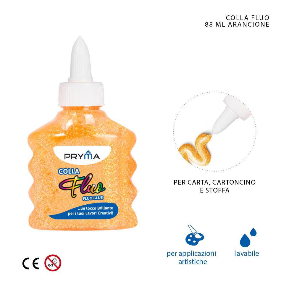 Pegamento fluorescente naranja 88ml