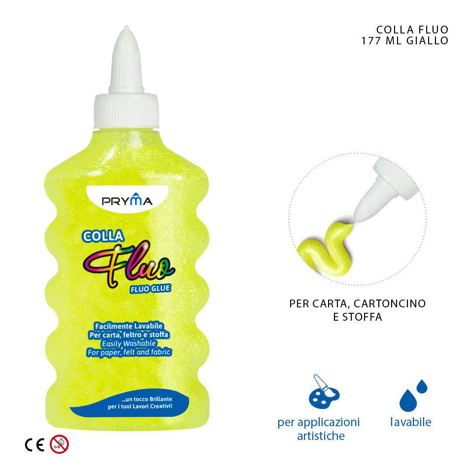 Pegamento fluorescente 177ml amarillo