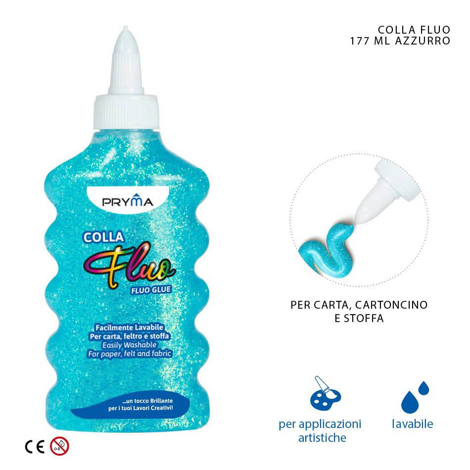 Pegamento fluorescente 177ml celeste