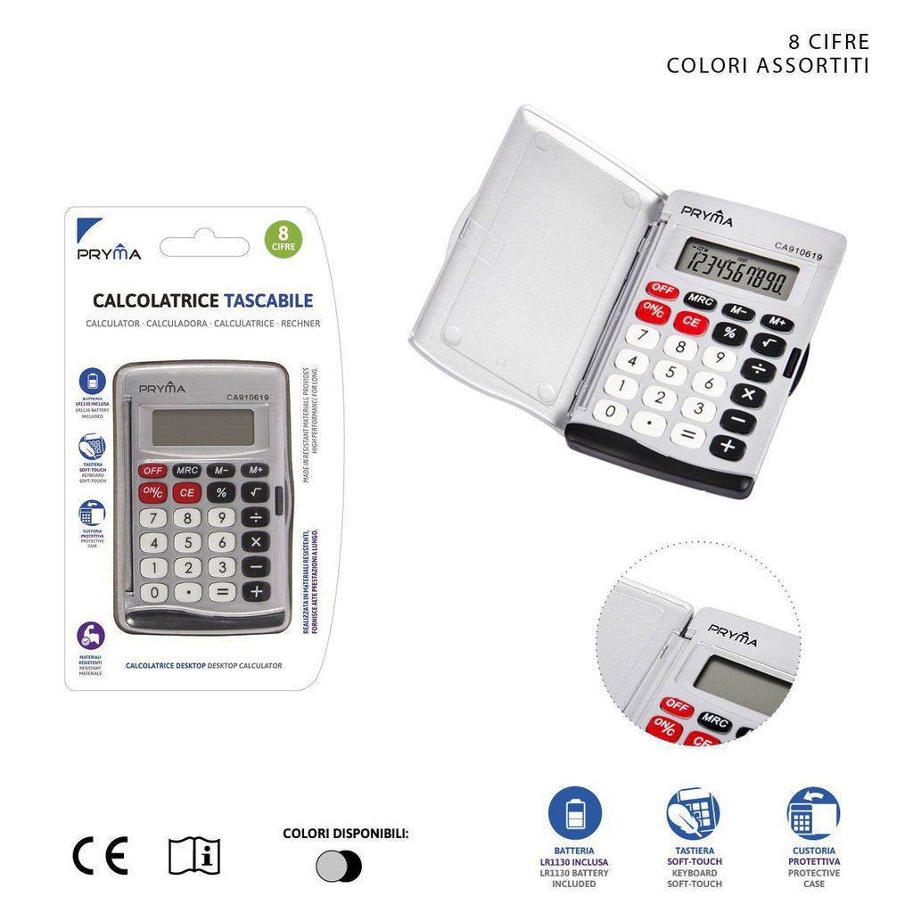 Calculadora mini 8 dígitos 9.9X5.8X1CM - Suministros de oficina