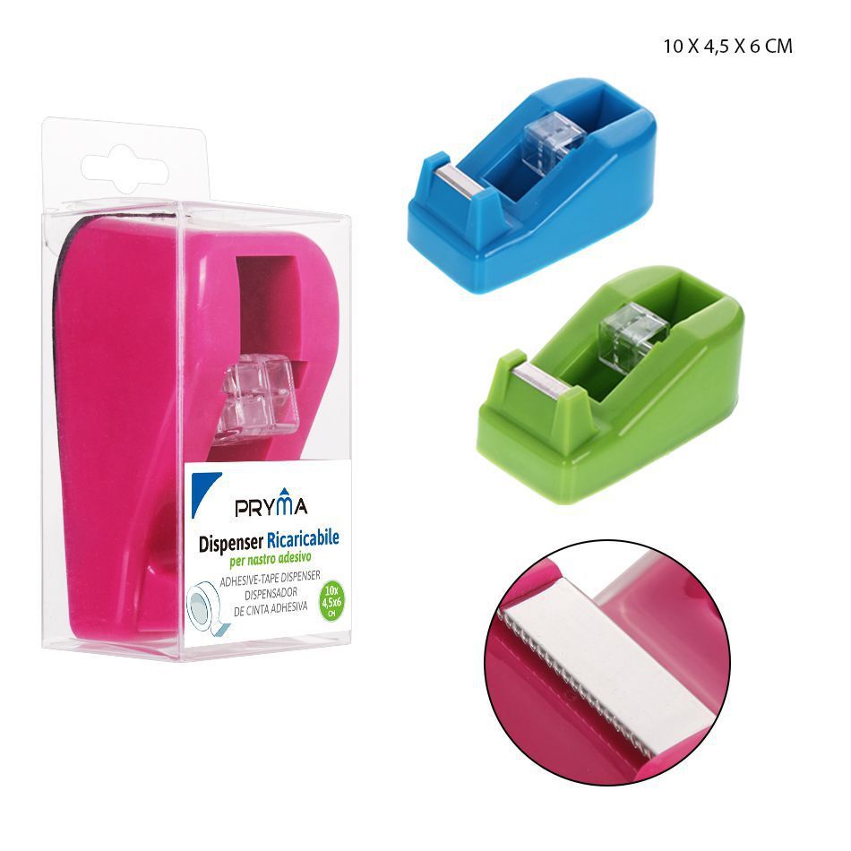 Dispensador de cinta adhesiva 10x4.5x6cm - Suministros de oficina