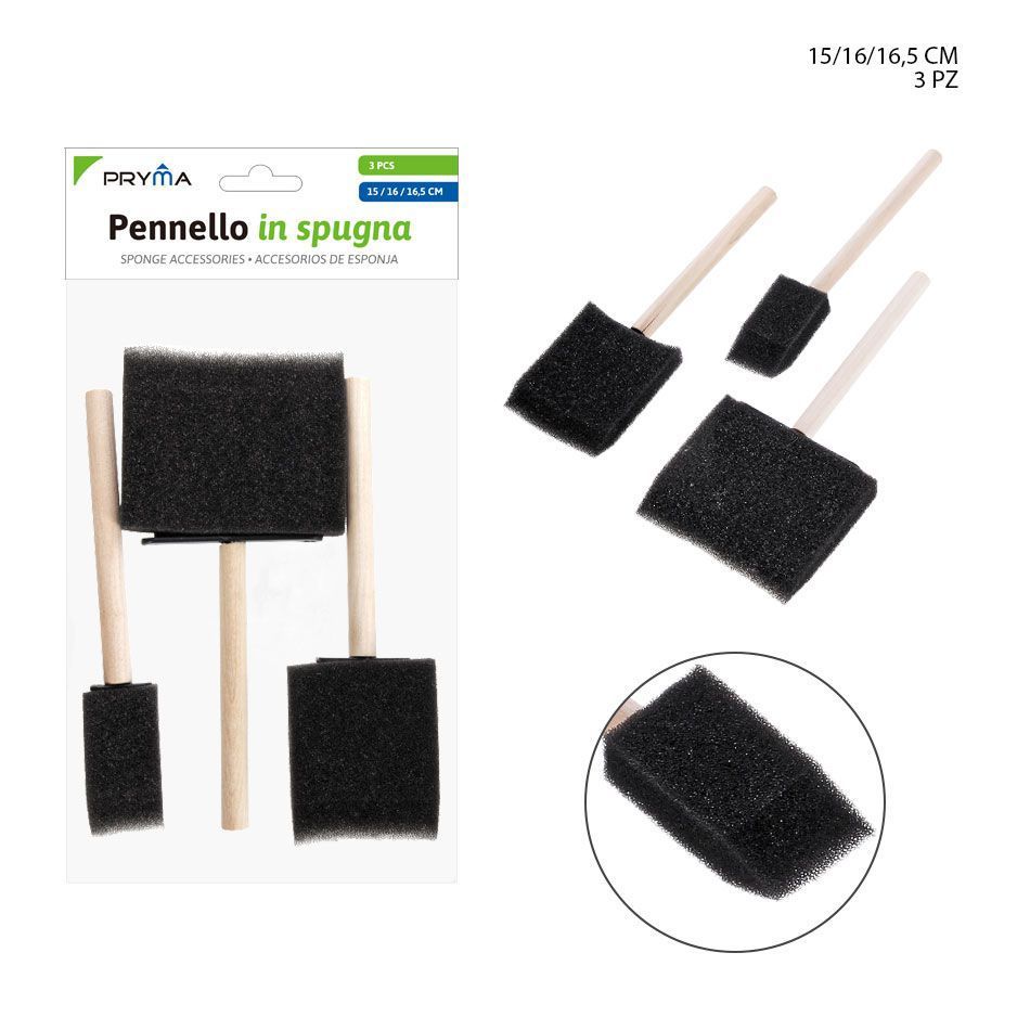 Juego de esponjas de madera 3pz - Artículos de arte y manualidades