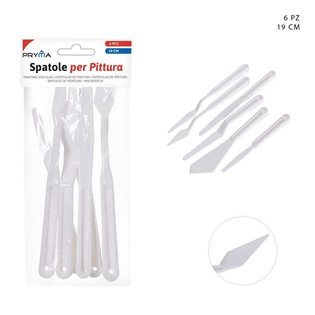 Espátulas para pintura al óleo 19cm 6 piezas