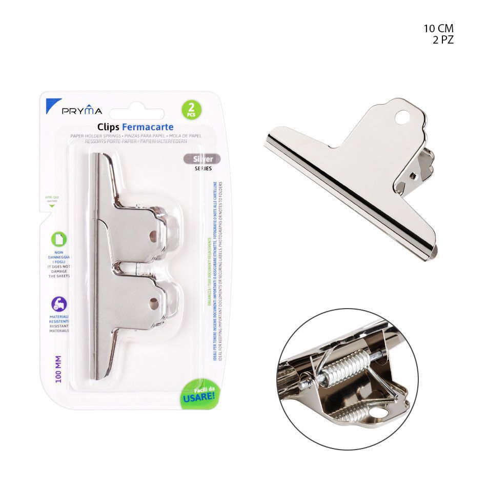 Clip metálico de 100mm 2 piezas - Accesorios varios