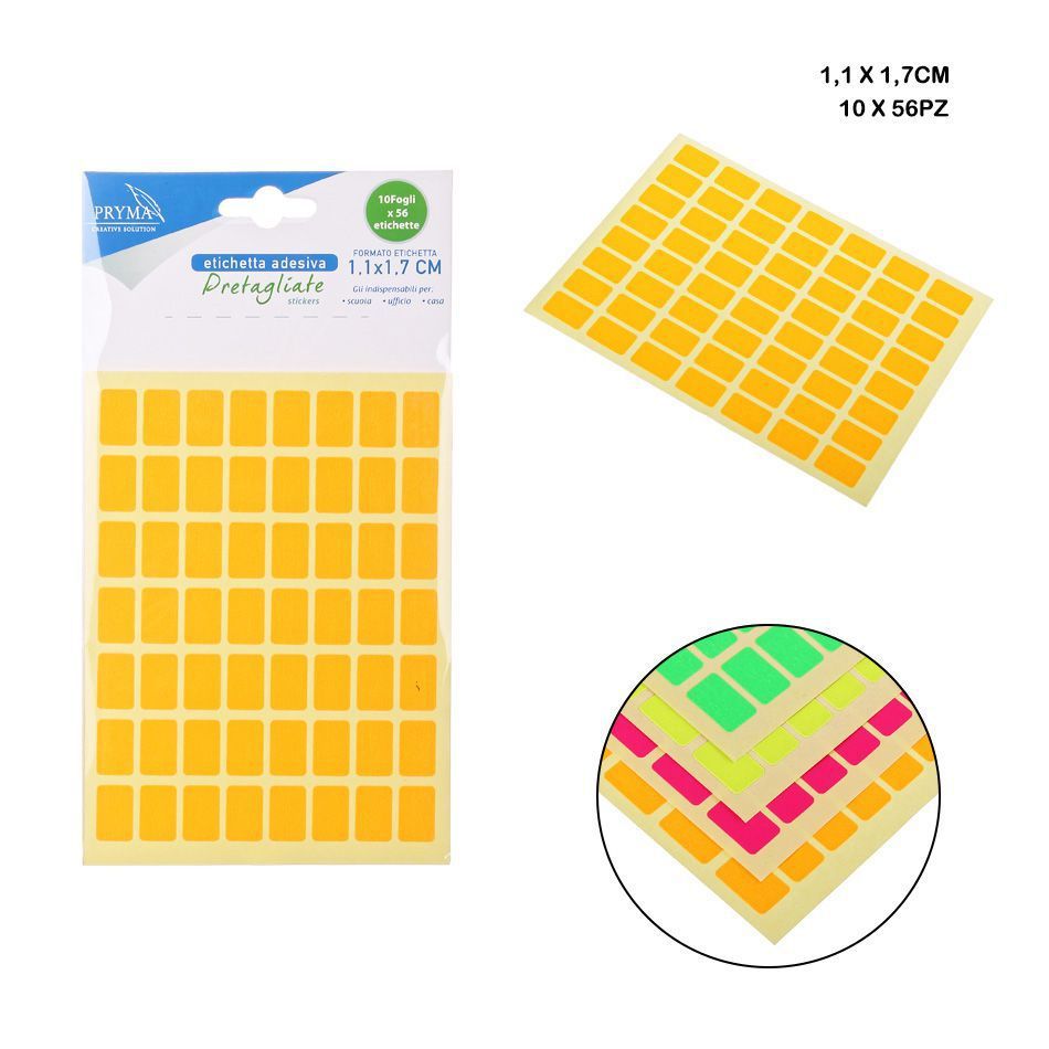 Etiqueta adhesiva rectangular 1.1x1.7cm 56pcs para organización