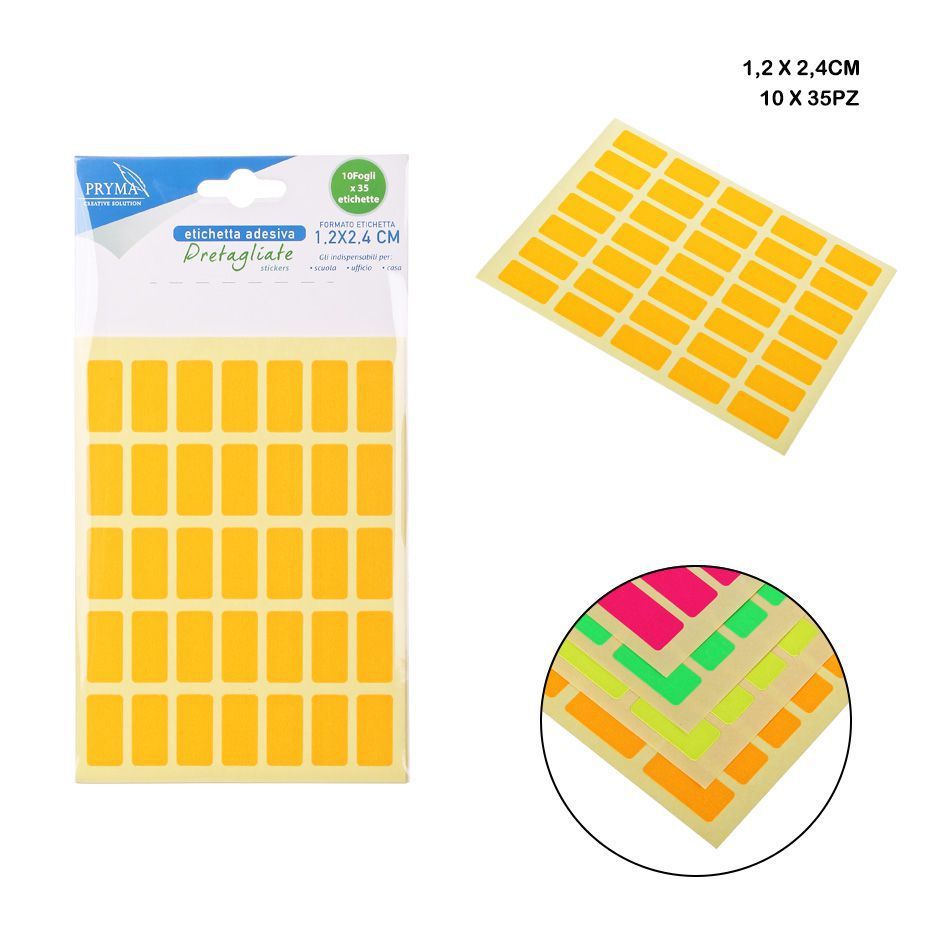 Etiqueta adhesiva 1.2x2.4cm 35pcs 10ff para organización y etiquetado