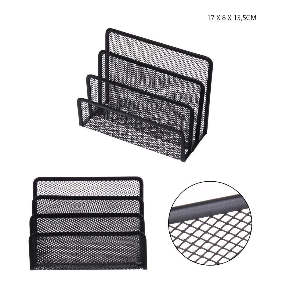 Portafolios de metal 17x8 cm negro - Suministros de oficina