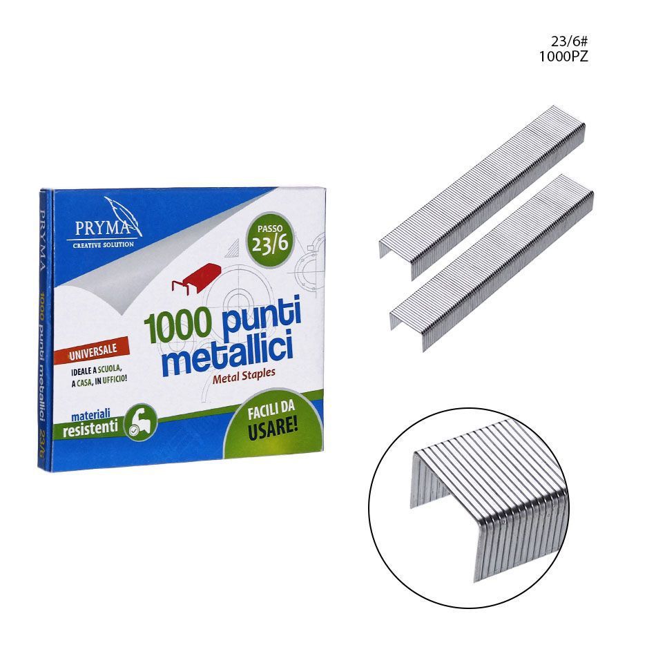 Grapas de metal 23/6 1000 pcs - Material de oficina