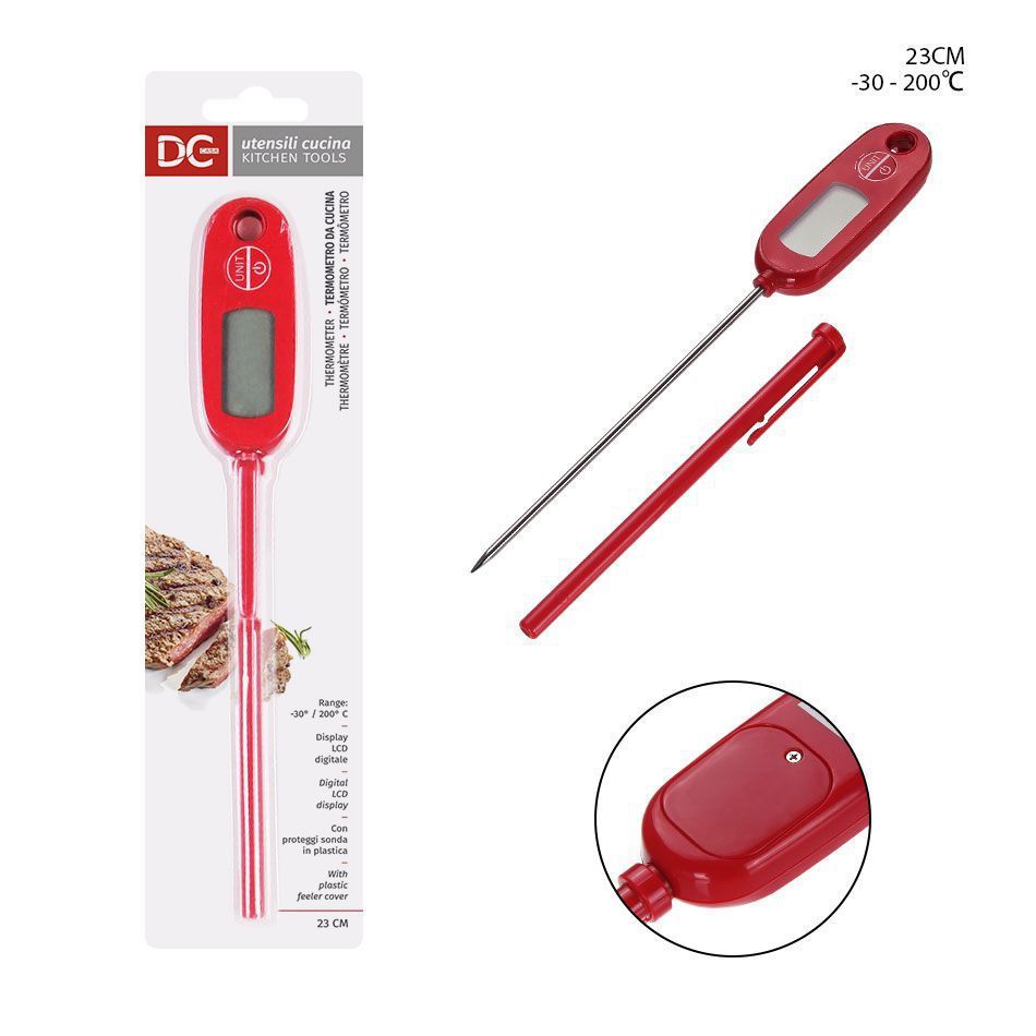 Thermómetro de alimentos -30°/200°C 23X3.1X1.8CM - Accesorios de cocina