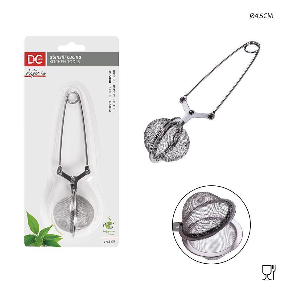 Infusor de té de acero inoxidable con mango 4.5cm