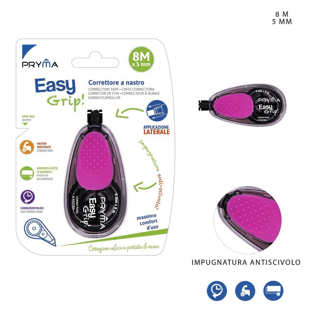 Cinta correctora Easygrip 5mm x 8m - Material de oficina