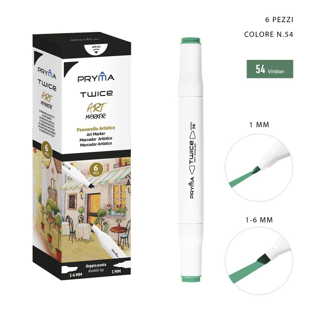 Ratolador de Doble Punta 2-5/3mm Col. 54 - Marcador