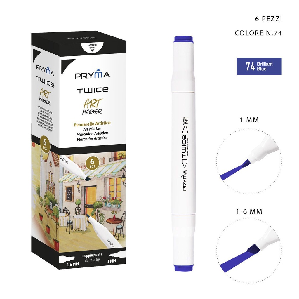 Ratolador de Doble Punta 2-5/3mm Col. 74 - Marcador