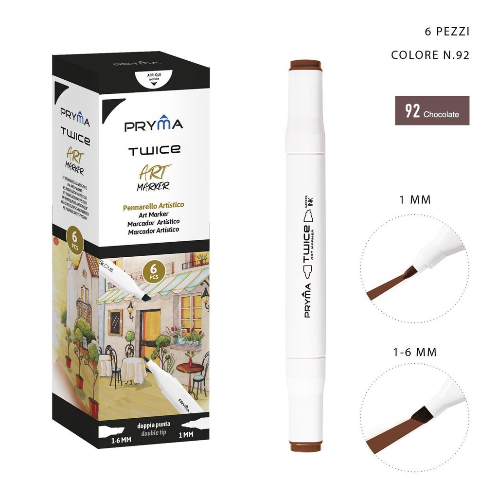 Ratolador de Doble Punta 2-5/3mm Col. 92 - Marcador