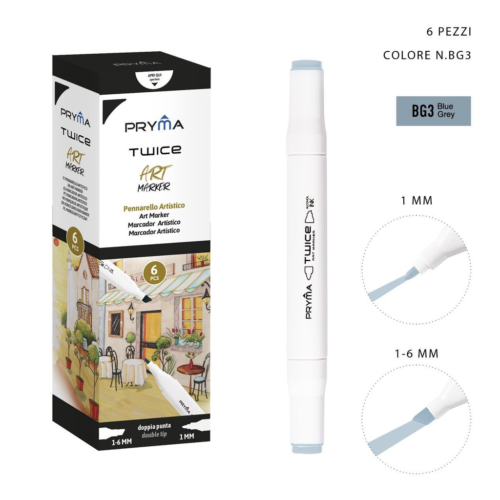 Ratolador de Doble Punta 2-5/3mm Col. BG3 - Marcador