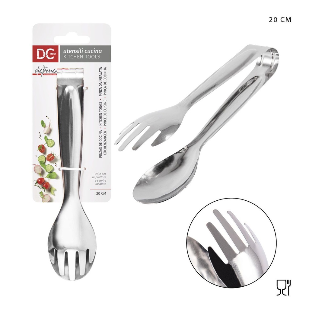 Pinza para ensalada de acero 20cm utensilios de cocina