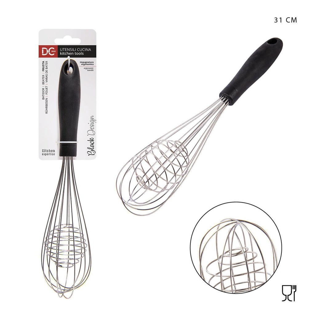 Batidora de huevos inoxidable 31cm Black Design para cocina