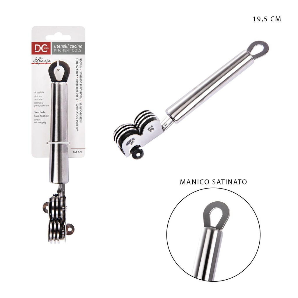 Afilador de cuchillos con rueditas 19.5x3.2x3.7 cm - Accesorios de cocina