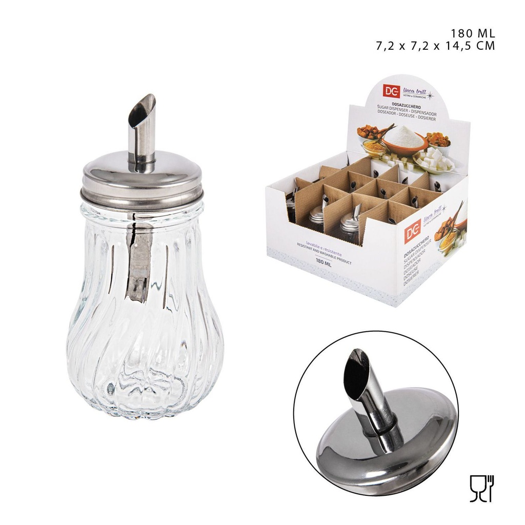 Azuquero de cristal 7.2x7.2x14.5cm - Utensilios de cocina