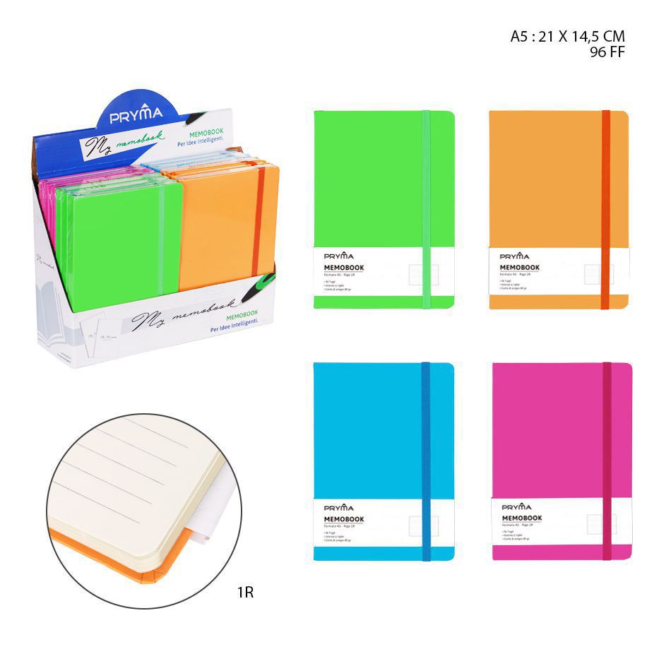 Libreta fluorescente A5 96FF 1R - Material de oficina