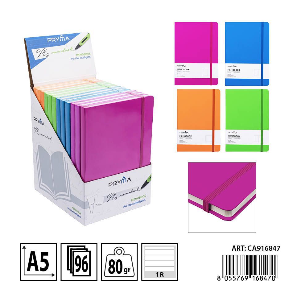 Libreta fluorescente A5 96FF 1R - Material de oficina