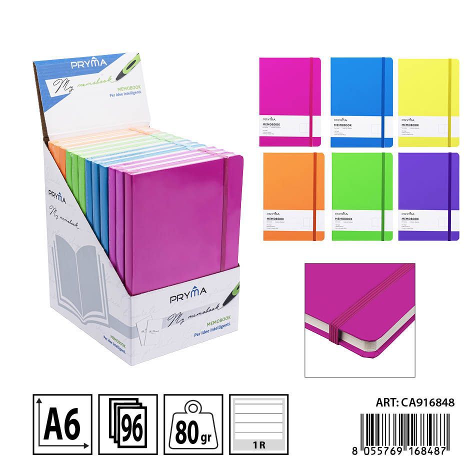 Libreta A6 96 hojas color fluorescente - Papelería