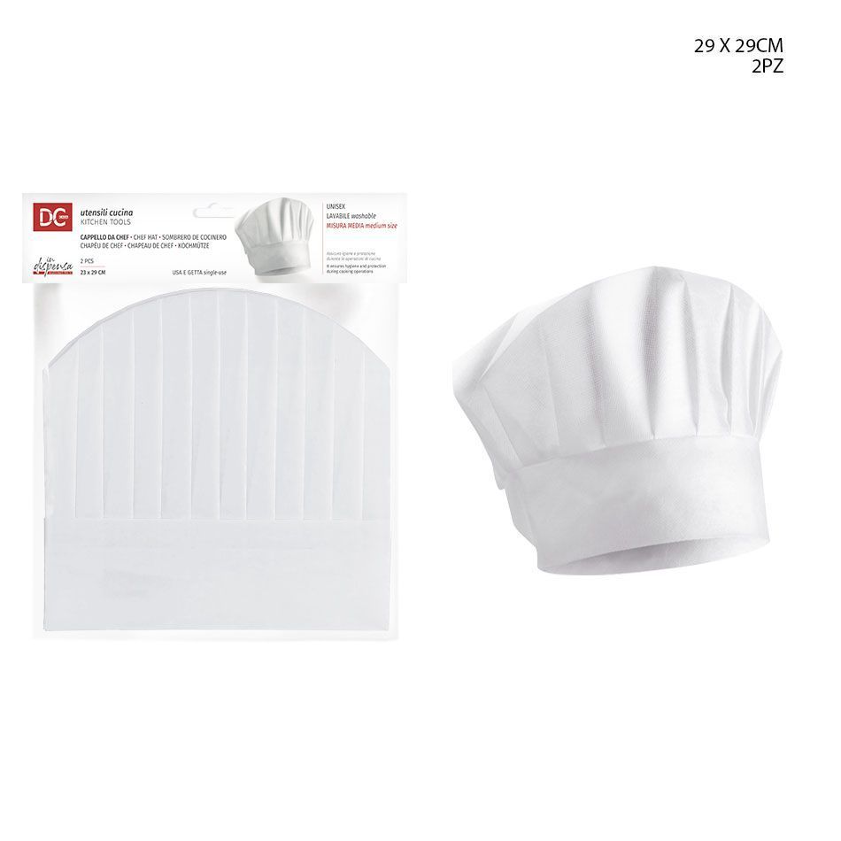 Sombrero de chef 29x29cm 2pz