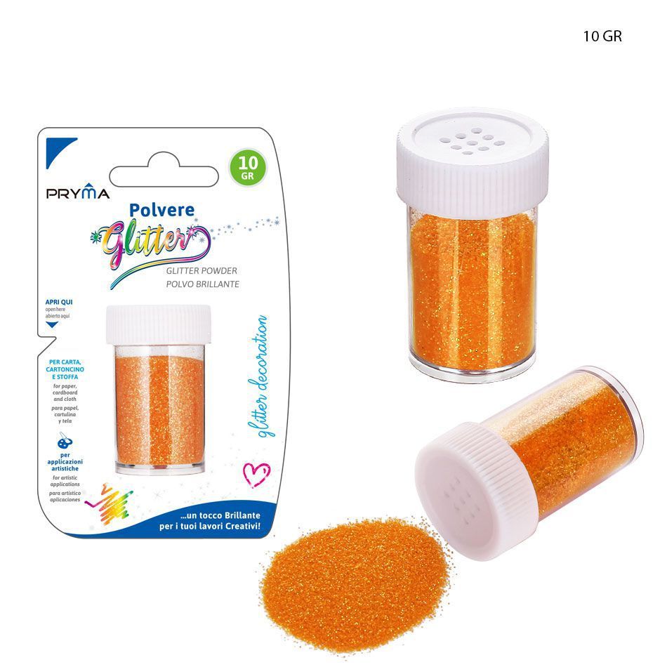 Purpurina fluorescente 10g naranja, manualidades