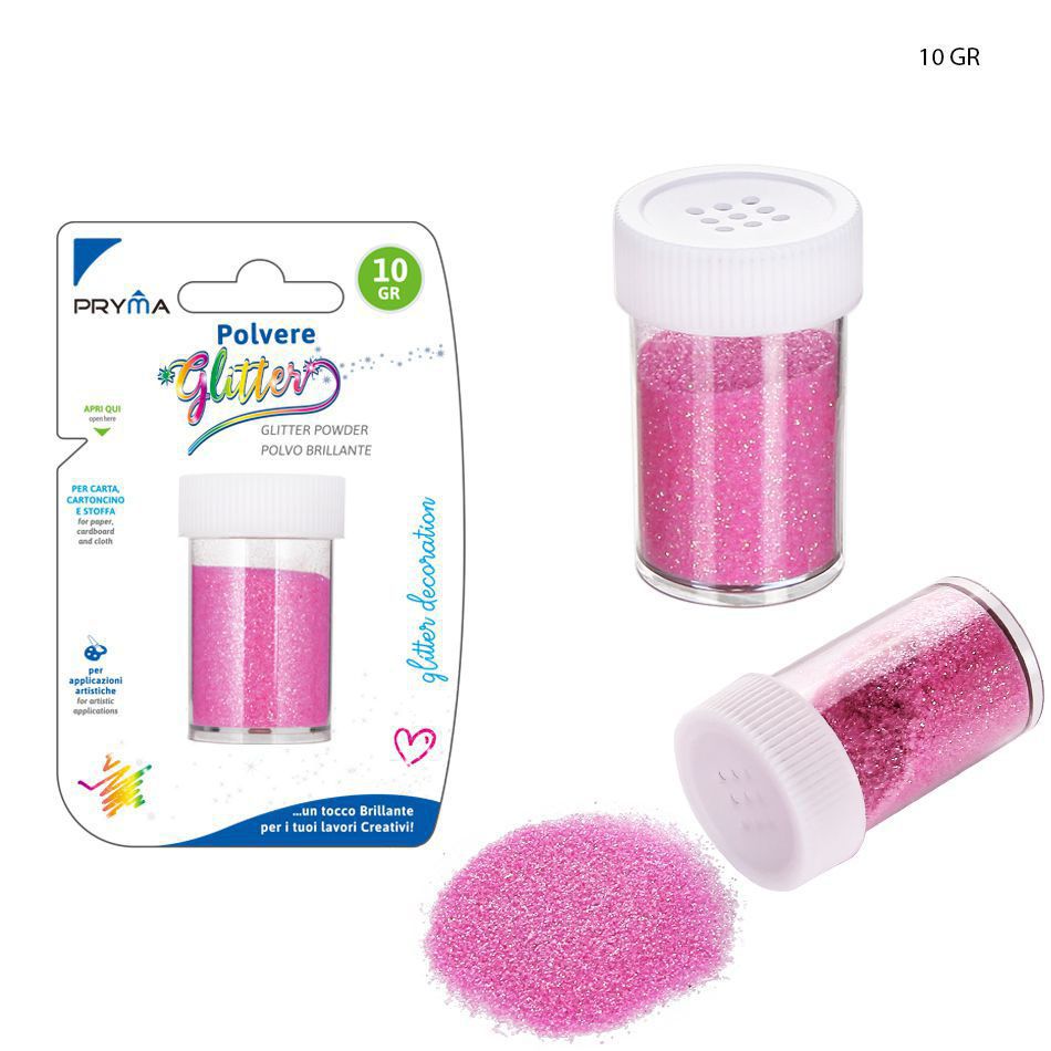 Purpurina fluorescente rosa 10g para manualidades