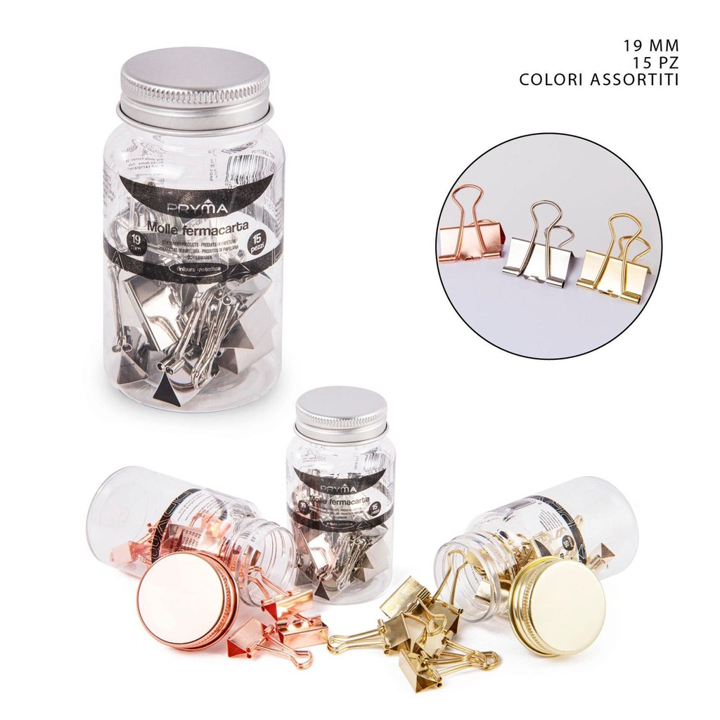 Pinza sujetapáginas 19MM 15 piezas - Accesorios de oficina