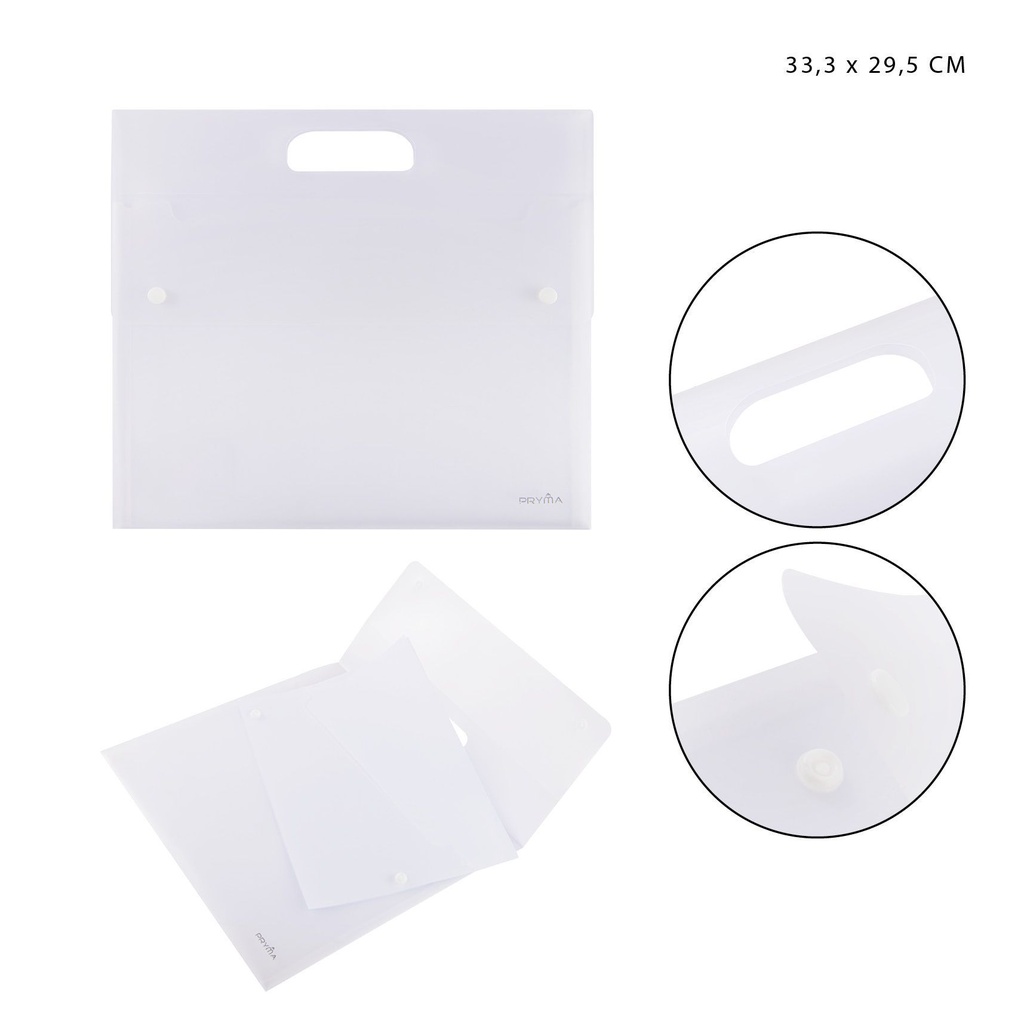 Carpeta PP 33.3x29.5 cm transparente - Materiales de oficina