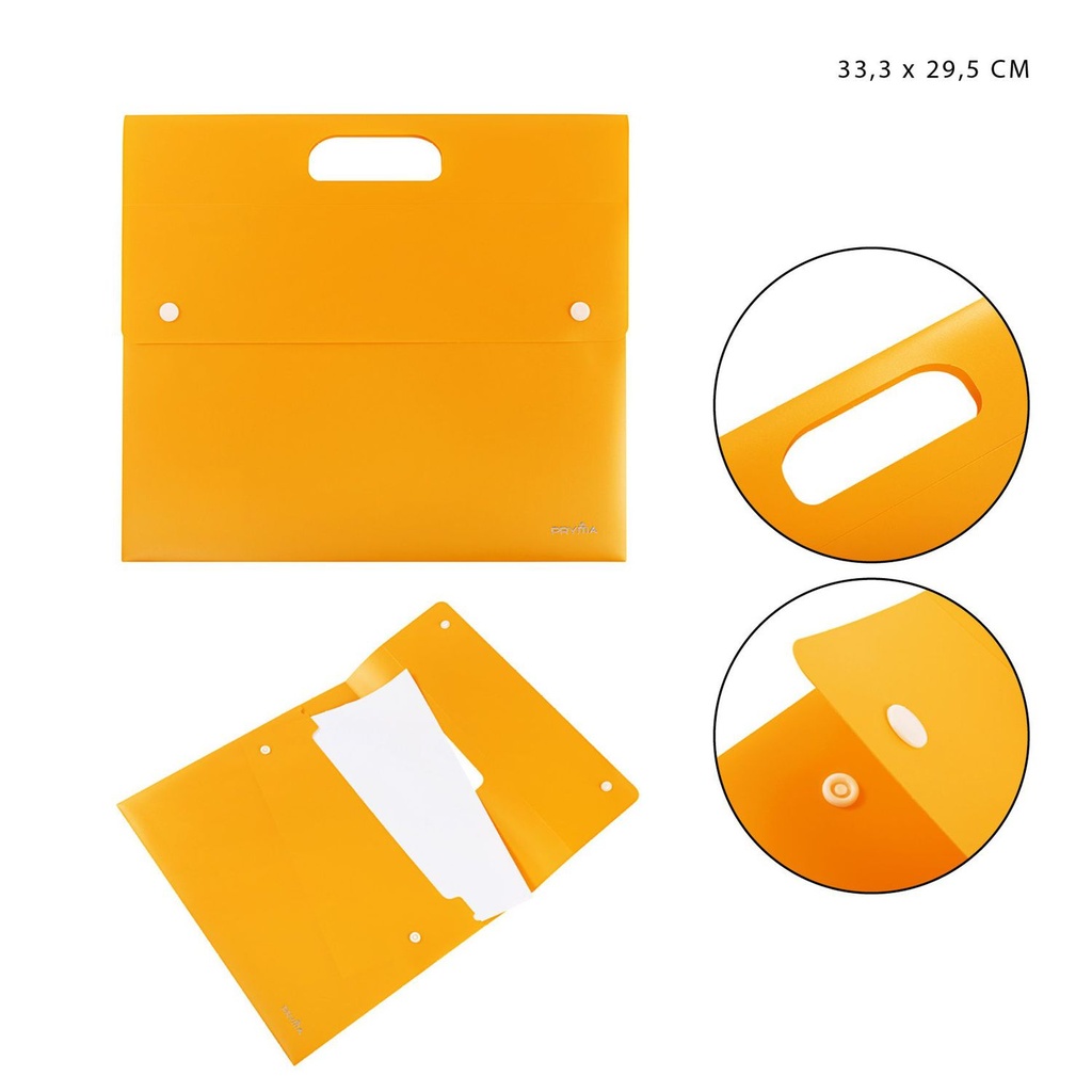 Carpeta PP naranja 33.3x29.5cm