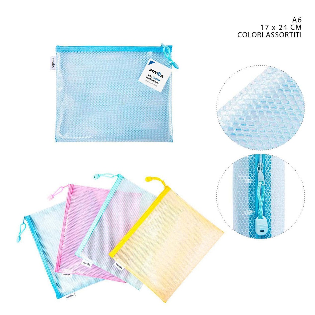 Bolsa de archivo con cremallera A6 17X24CM - Material de oficina