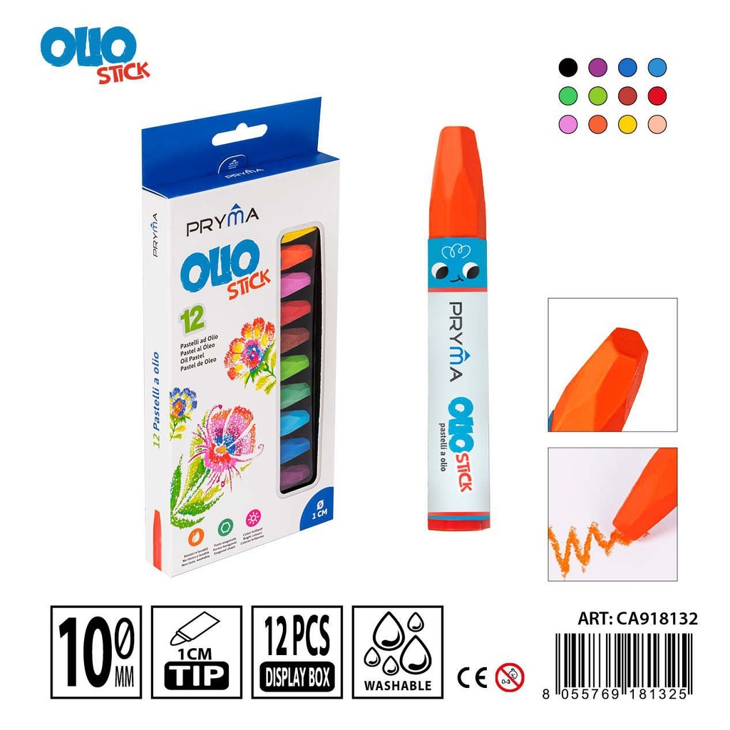 Pastel al óleo 12PZ - Material artístico