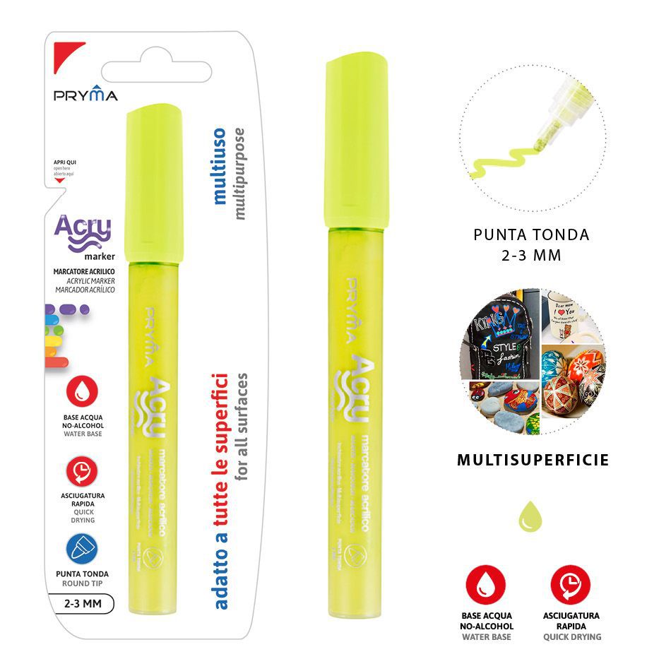 Rotulador redondo acrílico verde 2-3mm para escritura