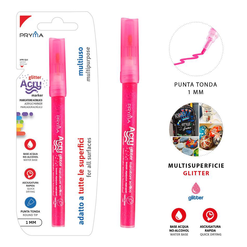 Rotulador acrílico fluorescente 1mm rosa