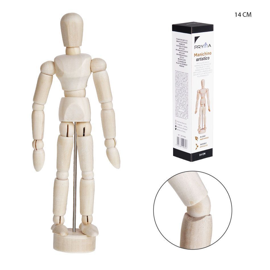 Maniquí de dibujo de madera 14cm para artistas