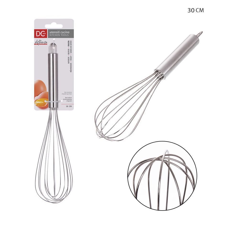 Batidor de acero inoxidable 30cm utensilio cocina