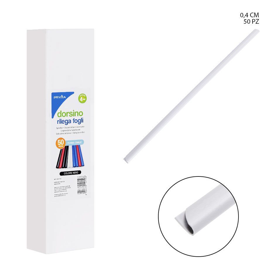 Varilla encuadernadora de 4mm 50pz - Suministros de oficina