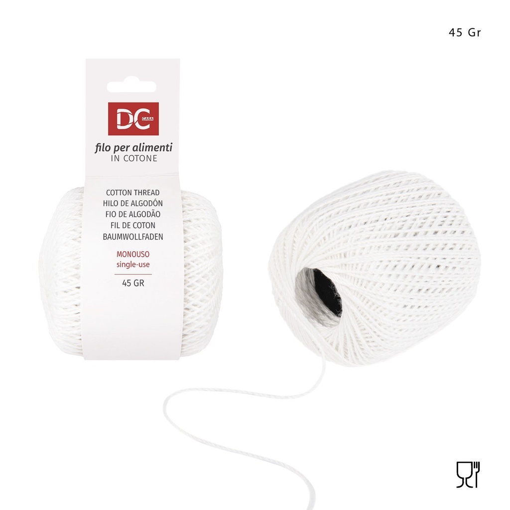 Hilo de algodón para alimentos 45G blanco - Accesorios de cocina