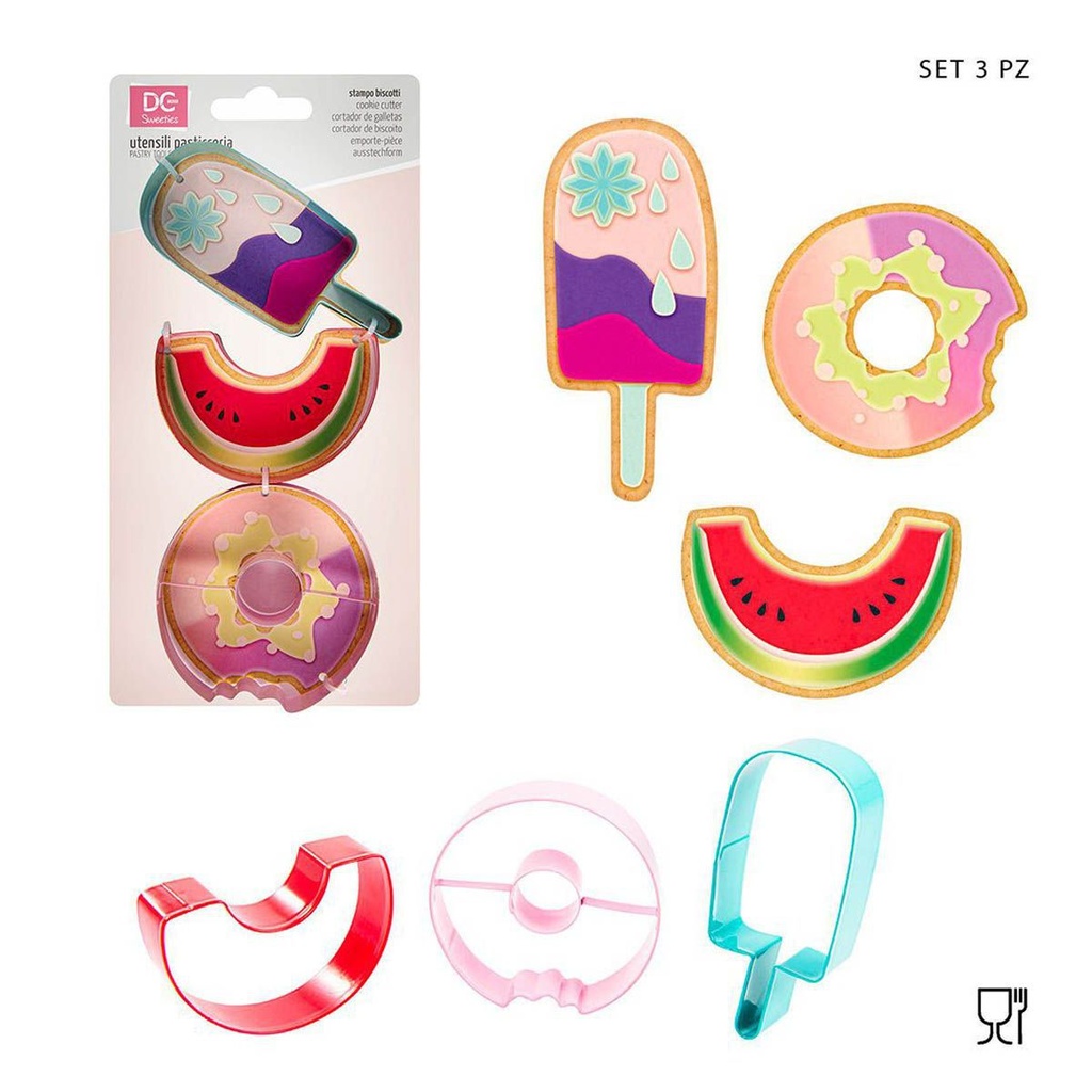 Molde para helados de verano fresco 3pz - Utensilios de repostería