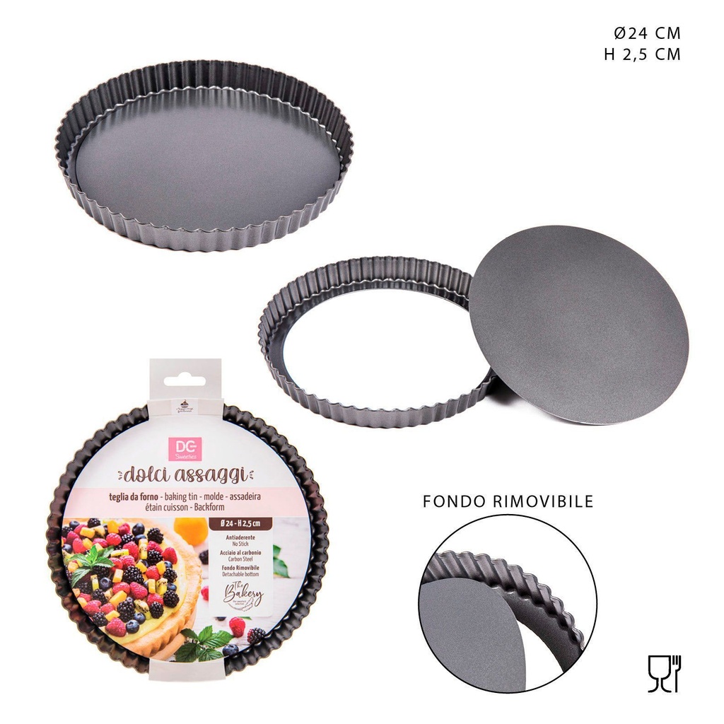 Bandeja para hornear 24x2.5 cm - Utensilios para hornear