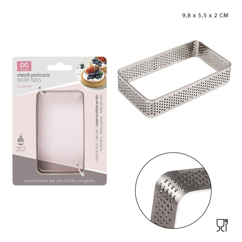 Molde para mousse rectangular 9.8x5.5x2 cm - Utensilios de repostería