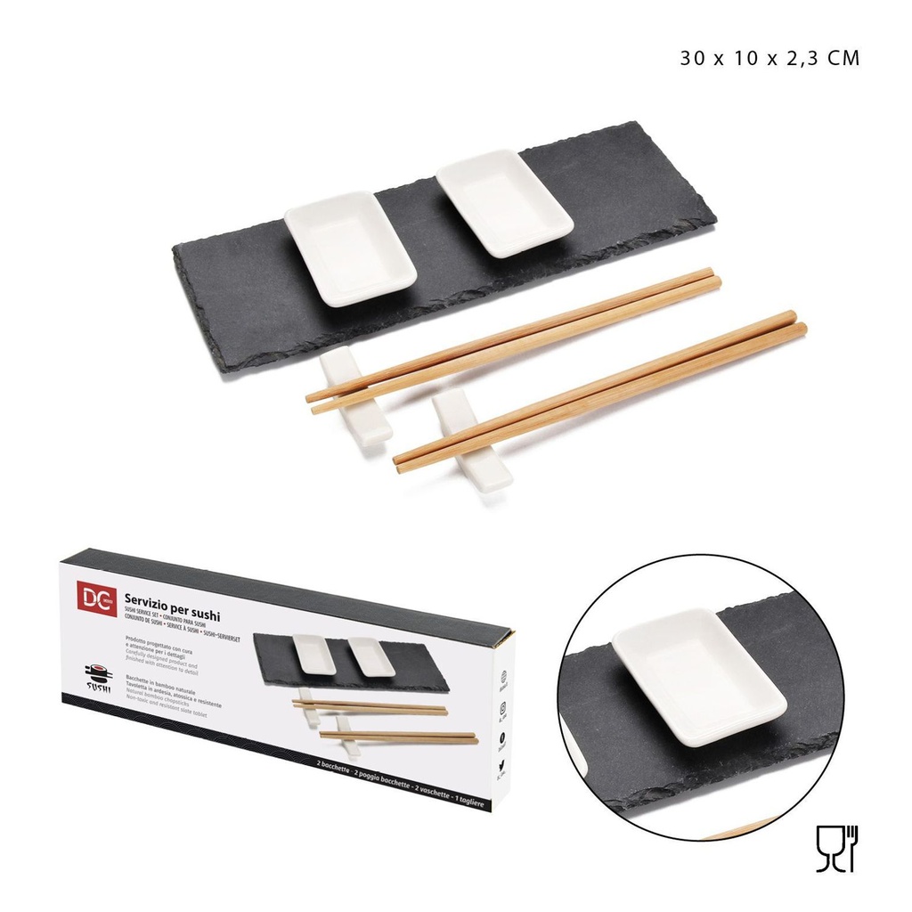 Kit de accesorios para sushi 30x10x2.3cm 7pcs