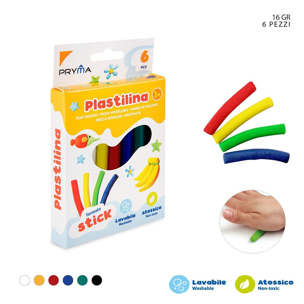 Plastilina 16g 6pcs para niños